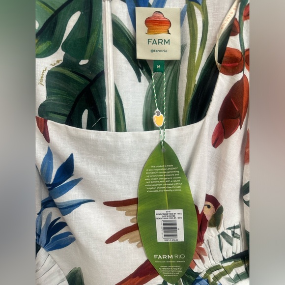 FARM Rio Off-White Midnight Macaw Fiesta Midi Dress - Picture 6 of 8